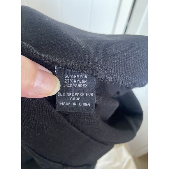 Baccini Womens Pants Sz S Black Stretchy Thick Ponte‎ Knit Rayon Nylon Spandex - Picture 8 of 8